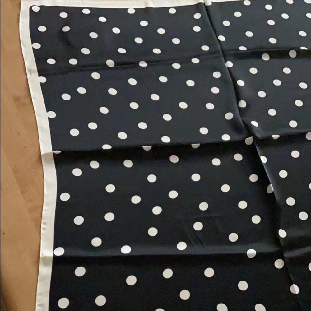 Polka Dot Silky Scarf - Picture 4 of 5